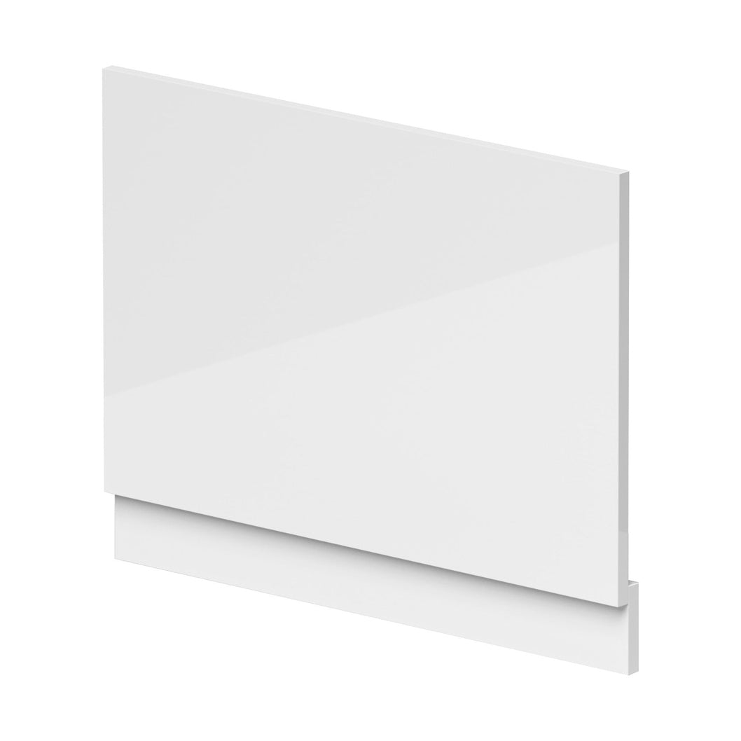 Nuie Bath Panels Straight End Panel & Plinth (750mm) Contemporary Gloss White MDF Painted Gloss 560x730x36mm - JJ Building Materials