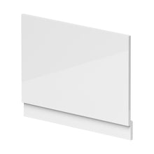 Nuie Bath Panels Straight End Panel & Plinth (750mm) Contemporary Gloss White MDF Painted Gloss 560x730x36mm - JJ Building Materials