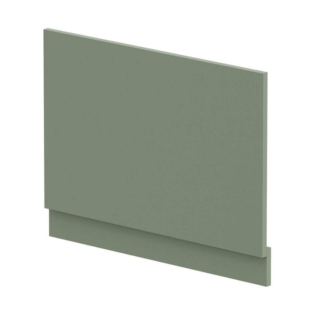 Nuie Bath Panels Straight End Panel & Plinth (750mm) Contemporary Satin Green MDF Painted Matt 560x730x36mm - JJ Building Materials