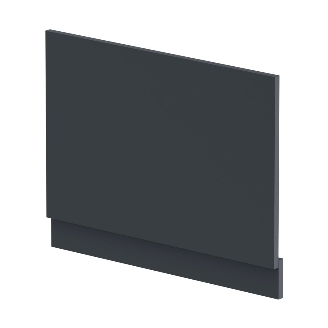 Nuie Bath Panels Straight End Panel & Plinth (750mm) Contemporary Soft Black MDF Painted Matt 560x730x36mm - JJ Building Materials