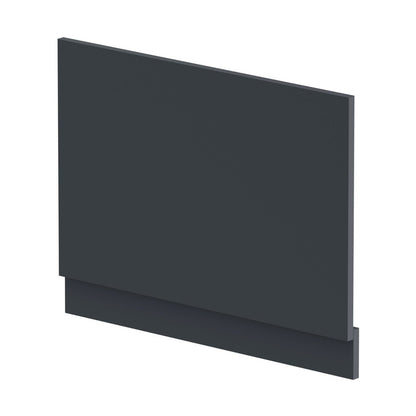 Nuie Bath Panels Straight End Panel & Plinth (750mm) Contemporary Soft Black MDF Painted Matt 560x730x36mm - JJ Building Materials