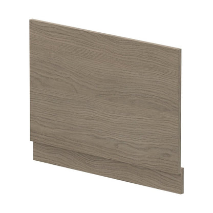 Nuie Bath Panels Straight End Panel & Plinth (750mm) Contemporary Solace Oak MFC Textured Woodgrain 560x730x36mm - JJ Building Materials
