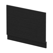 Nuie Bath Panels Straight End Panel & Plinth (800mm) Contemporary Charcoal Black MFC Textured Woodgrain 560x780x36mm - JJ Building Materials