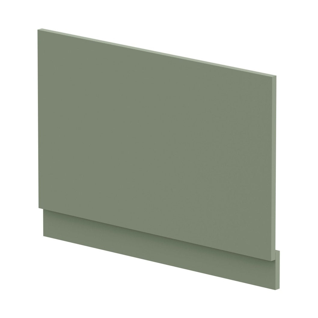 Nuie Bath Panels Straight End Panel & Plinth (800mm) Contemporary Satin Green MDF Painted Matt 560x780x36mm - JJ Building Materials
