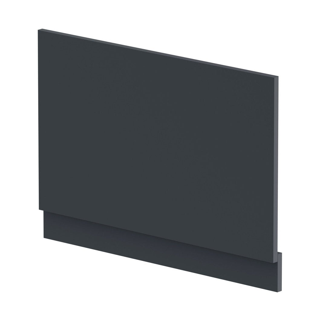 Nuie Bath Panels Straight End Panel & Plinth (800mm) Contemporary Soft Black MDF Painted Matt 560x780x36mm - JJ Building Materials