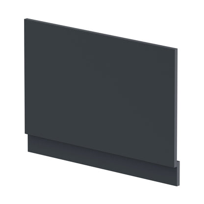Nuie Bath Panels Straight End Panel & Plinth (800mm) Contemporary Soft Black MDF Painted Matt 560x780x36mm - JJ Building Materials