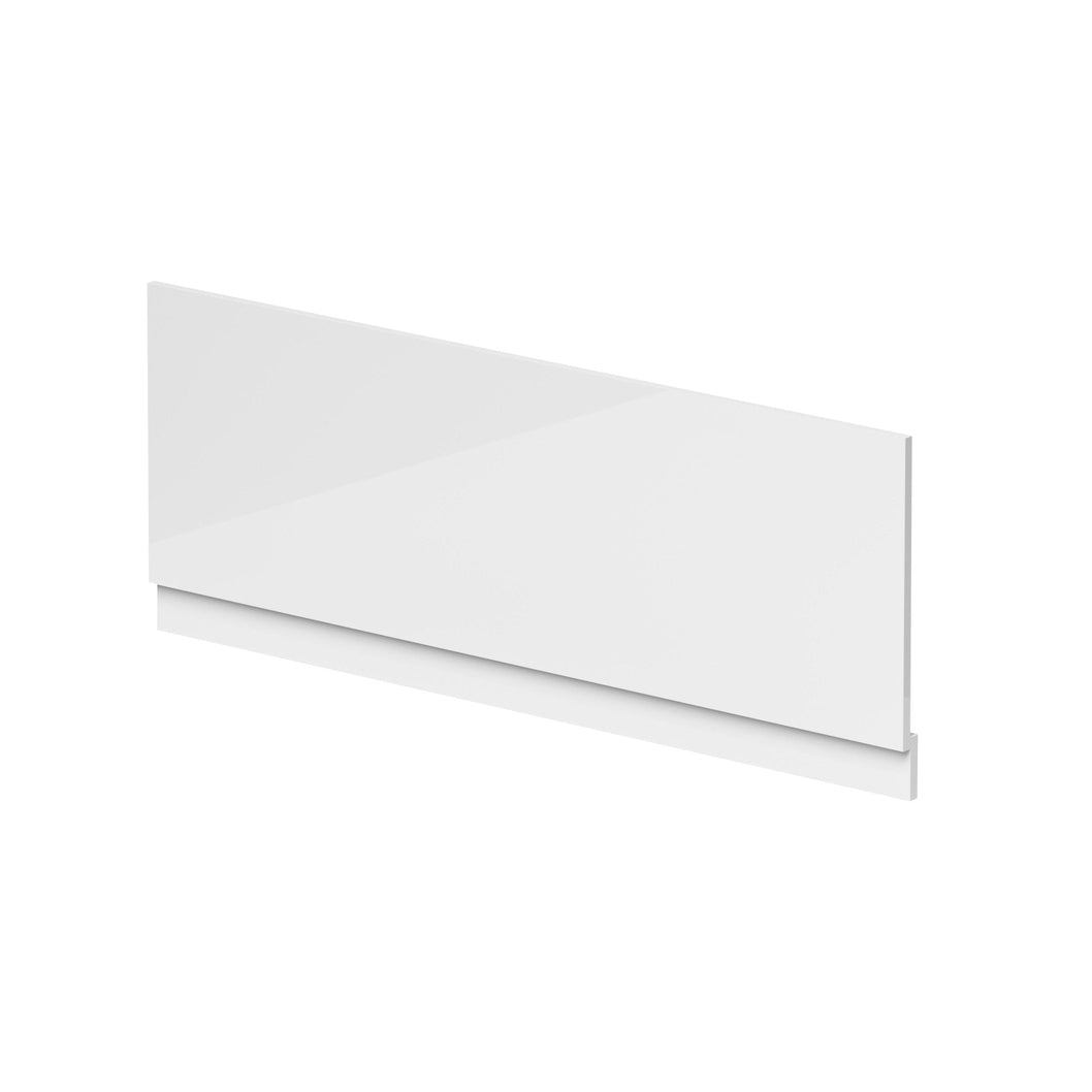 Nuie Bath Panels Straight Front Panel & Plinth (1500mm) Contemporary Gloss White MDF Painted Gloss 580x1495x36mm - JJ Building Materials