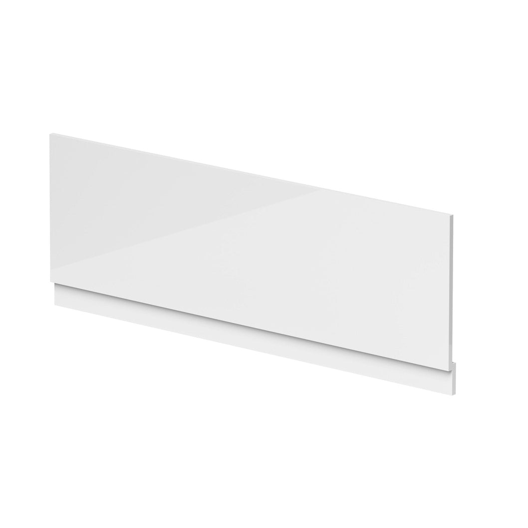 Nuie Bath Panels Straight Front Panel & Plinth (1600mm) Contemporary Gloss White MDF Painted Gloss 580x1595x36mm - JJ Building Materials