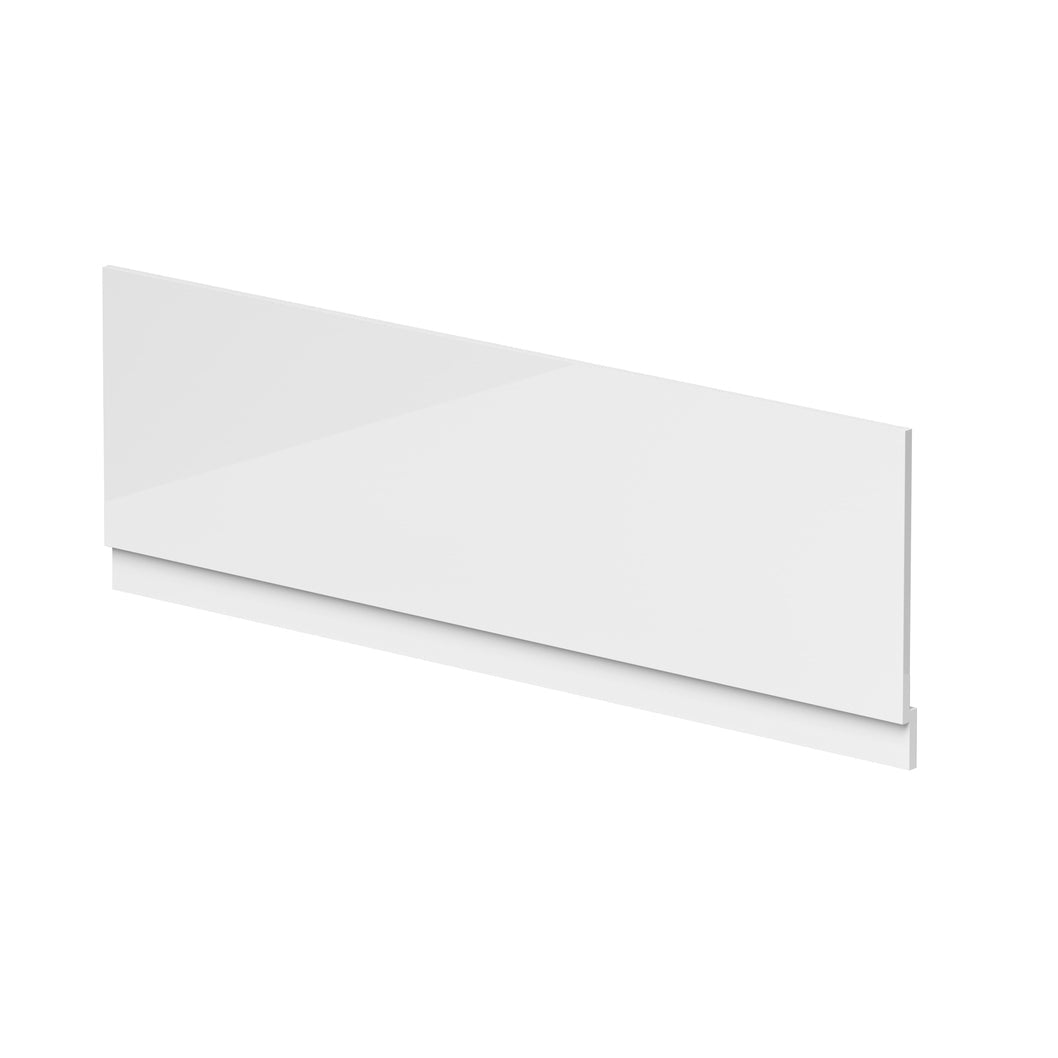 Nuie Bath Panels Straight Front Panel & Plinth (1700 X 560mm) Contemporary Gloss White MDF Painted Gloss 560x1695x36mm - JJ Building Materials