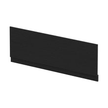 Nuie Bath Panels Straight Front Panel & Plinth (1700mm) Contemporary Charcoal Black MFC Textured Woodgrain 560x1695x36mm - JJ Building Materials