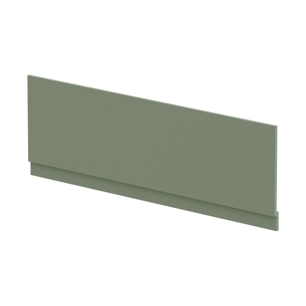 Nuie Bath Panels Straight Front Panel & Plinth (1700mm) Contemporary Satin Green MDF Painted Matt 560x1695x36mm - JJ Building Materials