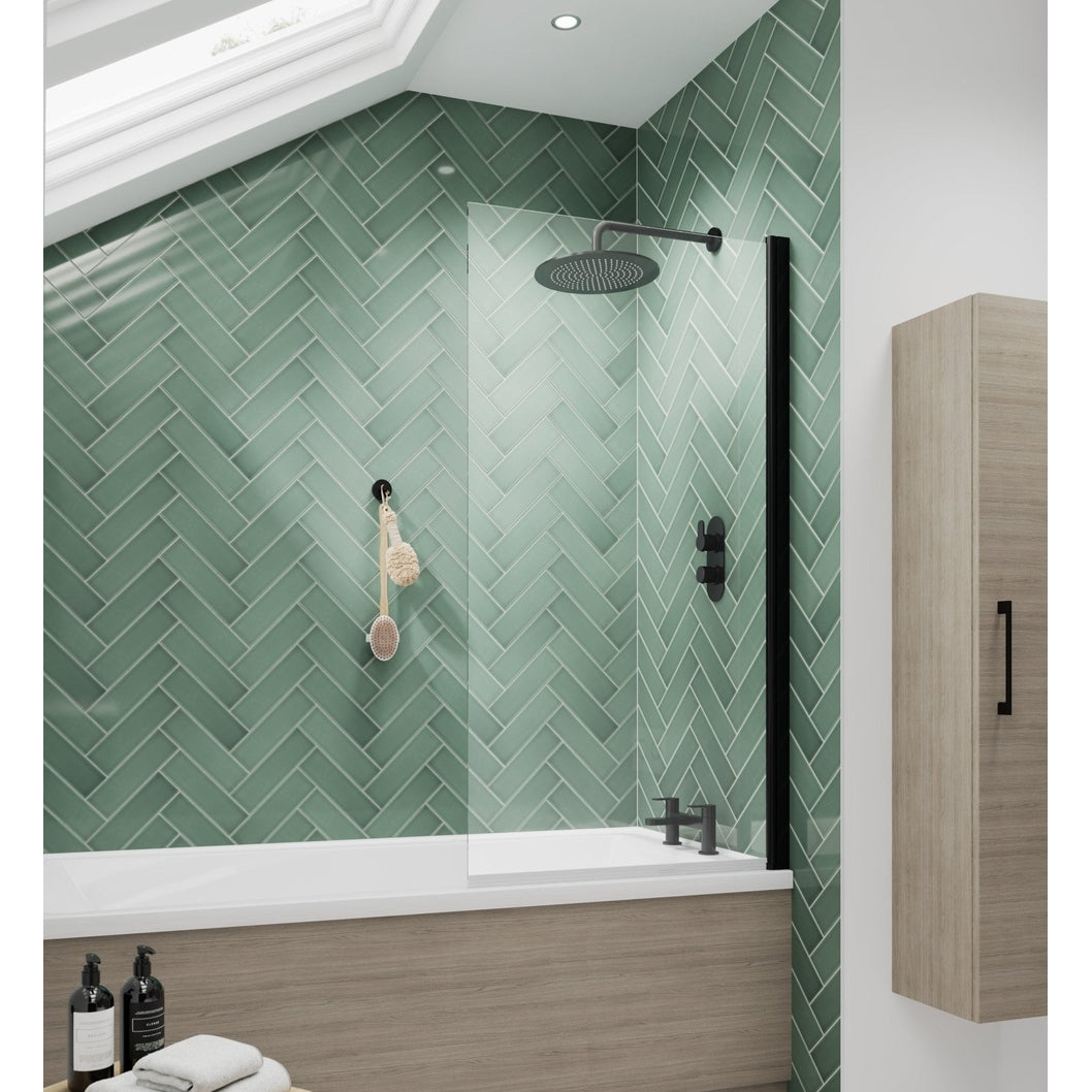 Nuie Bath Panels Straight Front Panel & Plinth (1700mm) Contemporary Solace Oak MFC Textured Woodgrain 560x1695x36mm - JJ Building Materials