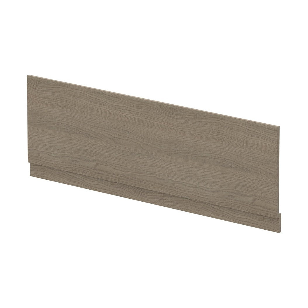 Nuie Bath Panels Straight Front Panel & Plinth (1700mm) Contemporary Solace Oak MFC Textured Woodgrain 560x1695x36mm - JJ Building Materials
