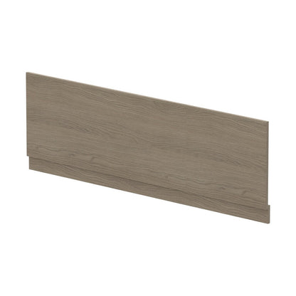 Nuie Bath Panels Straight Front Panel & Plinth (1700mm) Contemporary Solace Oak MFC Textured Woodgrain 560x1695x36mm - JJ Building Materials