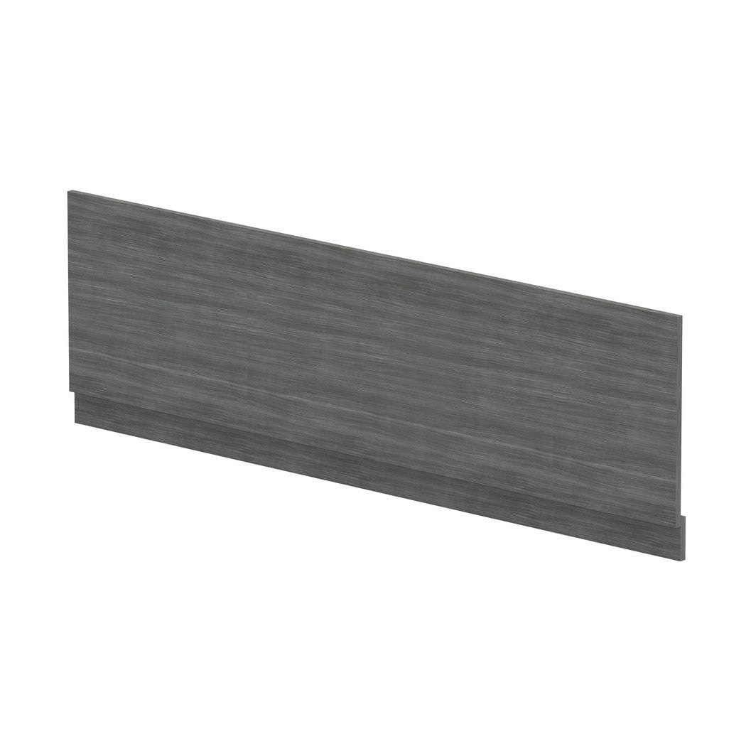 Nuie Bath Panels Straight Front Panel & Plinth (1800mm) Contemporary Anthracite Woodgrain MFC Textured Woodgrain 560x1795x36mm - JJ Building Materials