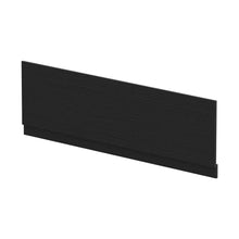 Nuie Bath Panels Straight Front Panel & Plinth (1800mm) Contemporary Charcoal Black MFC Textured Woodgrain 560x1795x36mm - JJ Building Materials