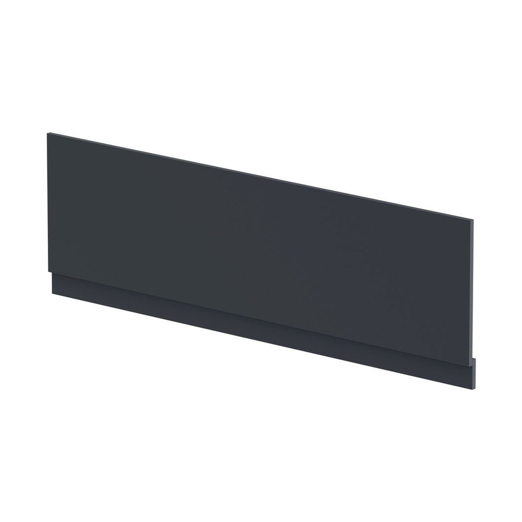 Nuie Bath Panels Straight Front Panel & Plinth (1800mm) Contemporary Soft Black MDF Painted Matt 560x1795x36mm - JJ Building Materials