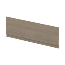 Nuie Bath Panels Straight Front Panel & Plinth (1800mm) Contemporary Solace Oak MFC Textured Woodgrain 560x1795x36mm - JJ Building Materials