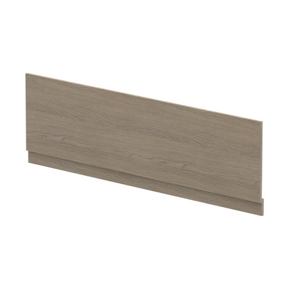 Nuie Bath Panels Straight Front Panel & Plinth (1800mm) Contemporary Solace Oak MFC Textured Woodgrain 560x1795x36mm - JJ Building Materials