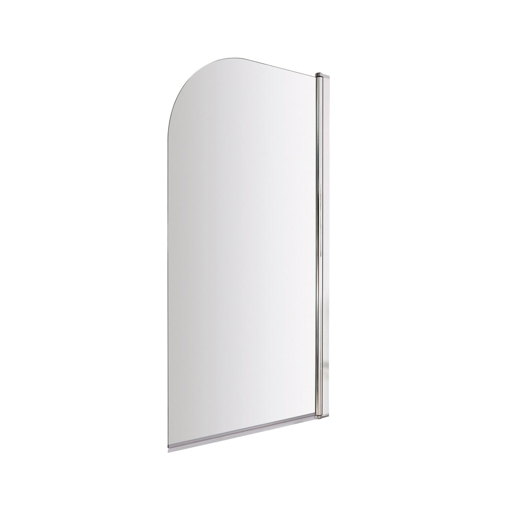 Nuie Bath Screens Round Bath Screen Contemporary Chrome Aluminium 1430x790x24mm - JJ Building Materials