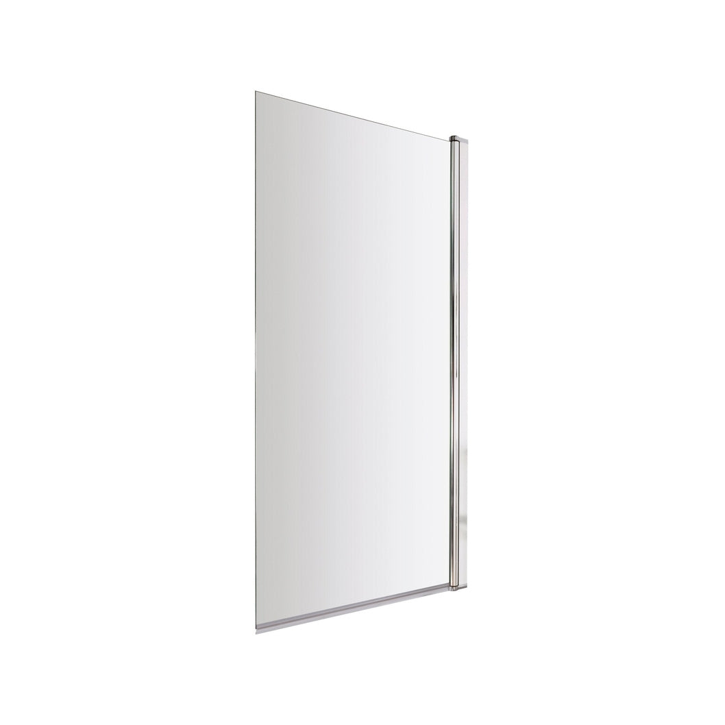 Nuie Bath Screens Square Bath Screen Contemporary Chrome Aluminium 1430x790x38mm - JJ Building Materials
