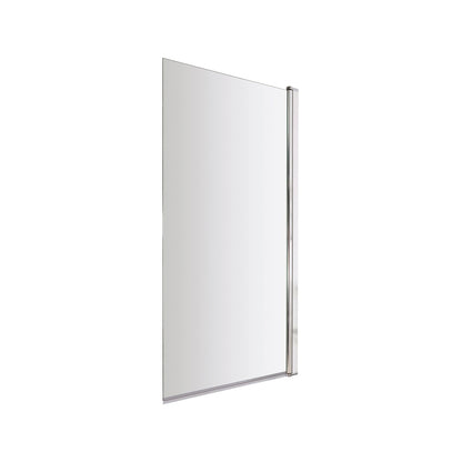 Nuie Bath Screens Square Bath Screen Contemporary Chrome Aluminium 1430x790x38mm - JJ Building Materials