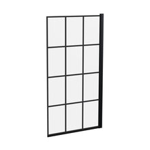 Nuie Bath Screens Square Black Framed Bath Screen Contemporary Matt Black Aluminium 1430x790x38mm - JJ Building Materials