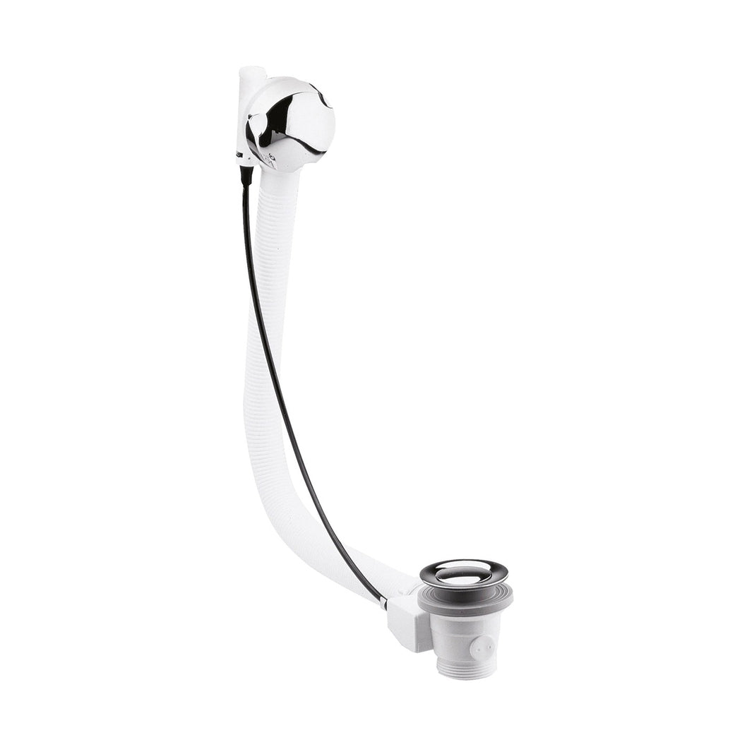 Nuie Bath Wastes And Extras Pop Up Bath Waste Contemporary Chrome Brass 88x76x76mm - JJ Building Materials