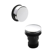 Nuie Bath Wastes And Extras Push Button Bath Waste Contemporary Chrome Brass 70x70x100mm - JJ Building Materials