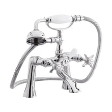 Nuie Beaumont 1/2" Bath Shower Mixer Traditional Chrome Brass 282x220x165mm - JJ Building Materials
