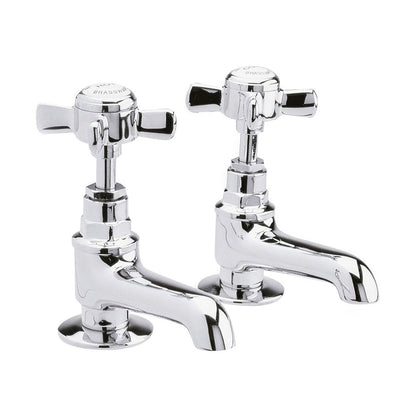 Nuie Beaumont Basin Taps Traditional Chrome Brass 115x40x115mm - JJ Building Materials