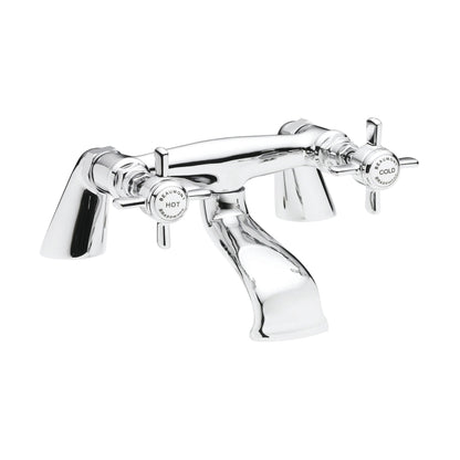 Nuie Beaumont Bath Filler Traditional Chrome Brass 100x220x180mm - JJ Building Materials
