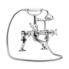 Nuie Beaumont Luxury 3/4" Cranked Bath Shower Mixer Traditional Chrome Brass 295x215x180mm - JJ Building Materials