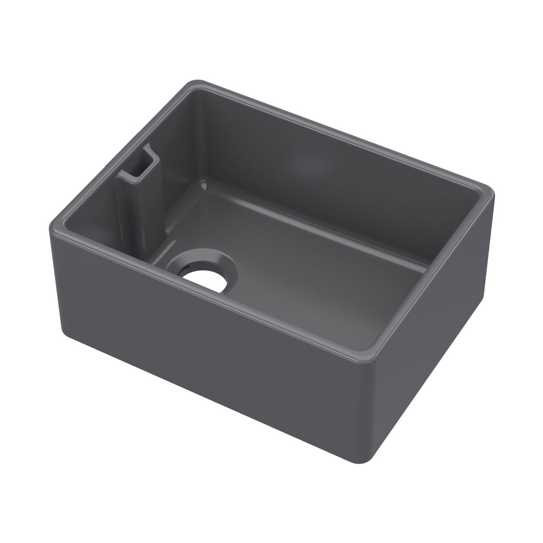 Nuie Belfast Sink 595x455x254 Traditional Soft Black Fireclay 245x595x455mm - JJ Building Materials