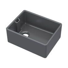 Nuie Belfast Sink 595x455x254 Traditional Soft Black Fireclay 245x595x455mm - JJ Building Materials