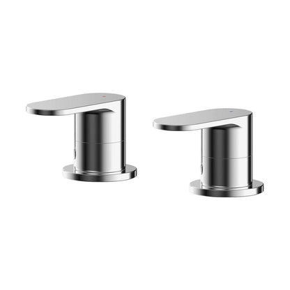 Nuie Binsey 3/4" Side Valves Contemporary Chrome Brass 54x35x80mm - JJ Building Materials