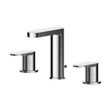 Nuie Binsey Deck Mounted 3 Tap Hole Basin Mixer With Pop Up Waste Contemporary Chrome Brass 160x235x147mm - JJ Building Materials