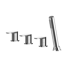 Nuie Binsey Deck Mounted 4 Tap Hole Bath Shower Mixer No Spout Contemporary Chrome Brass,brass ABS 54x435x80mm - JJ Building Materials