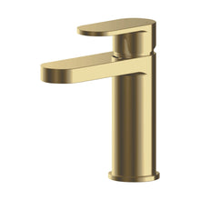 Nuie Binsey Mono Basin Mixer With Push Button Waste Contemporary Brushed Brass Brass 160x52x147mm - JJ Building Materials