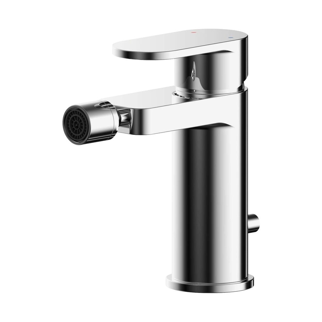 Nuie Binsey Mono Bidet Mixer With Pop-up Waste Contemporary Chrome Brass,plastic 150x52x102mm - JJ Building Materials