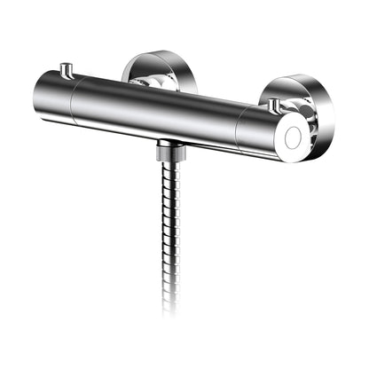 Nuie Binsey Thermostatic Bar Valve Contemporary Chrome Brass ABS 55x275x72mm - JJ Building Materials