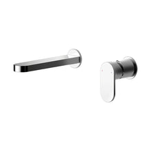 Nuie Binsey Wall Mounted 2 Tap Hole Basin Mixer Contemporary Chrome Brass,plastic 53x150x195mm - JJ Building Materials