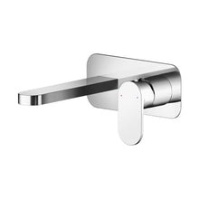 Nuie Binsey Wall Mounted 2 Tap Hole Basin Mixer With Plate Contemporary Chrome Brass,plastic 80x180x193mm - JJ Building Materials