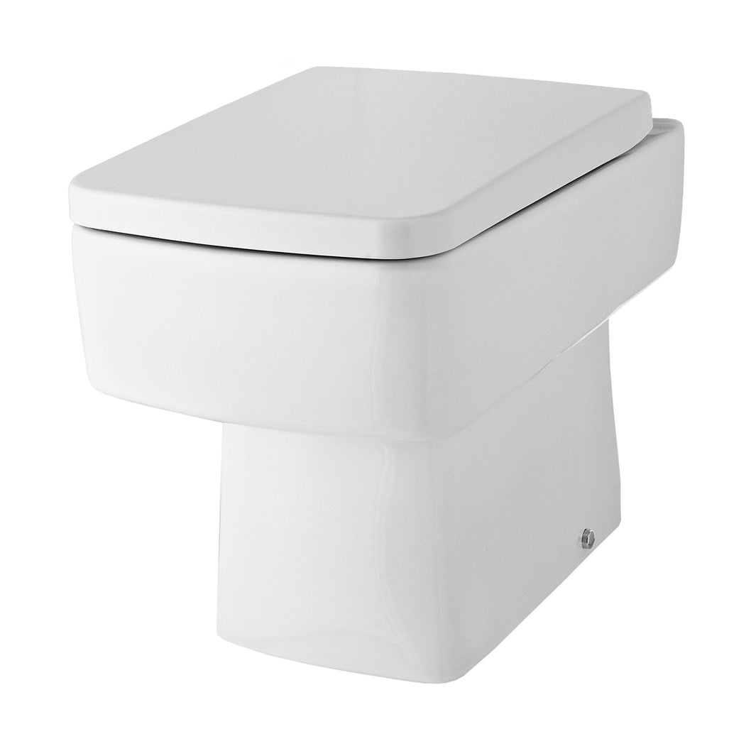 Nuie Bliss Back To Wall Pan Contemporary White Vitreous China 400x350x520mm - JJ Building Materials