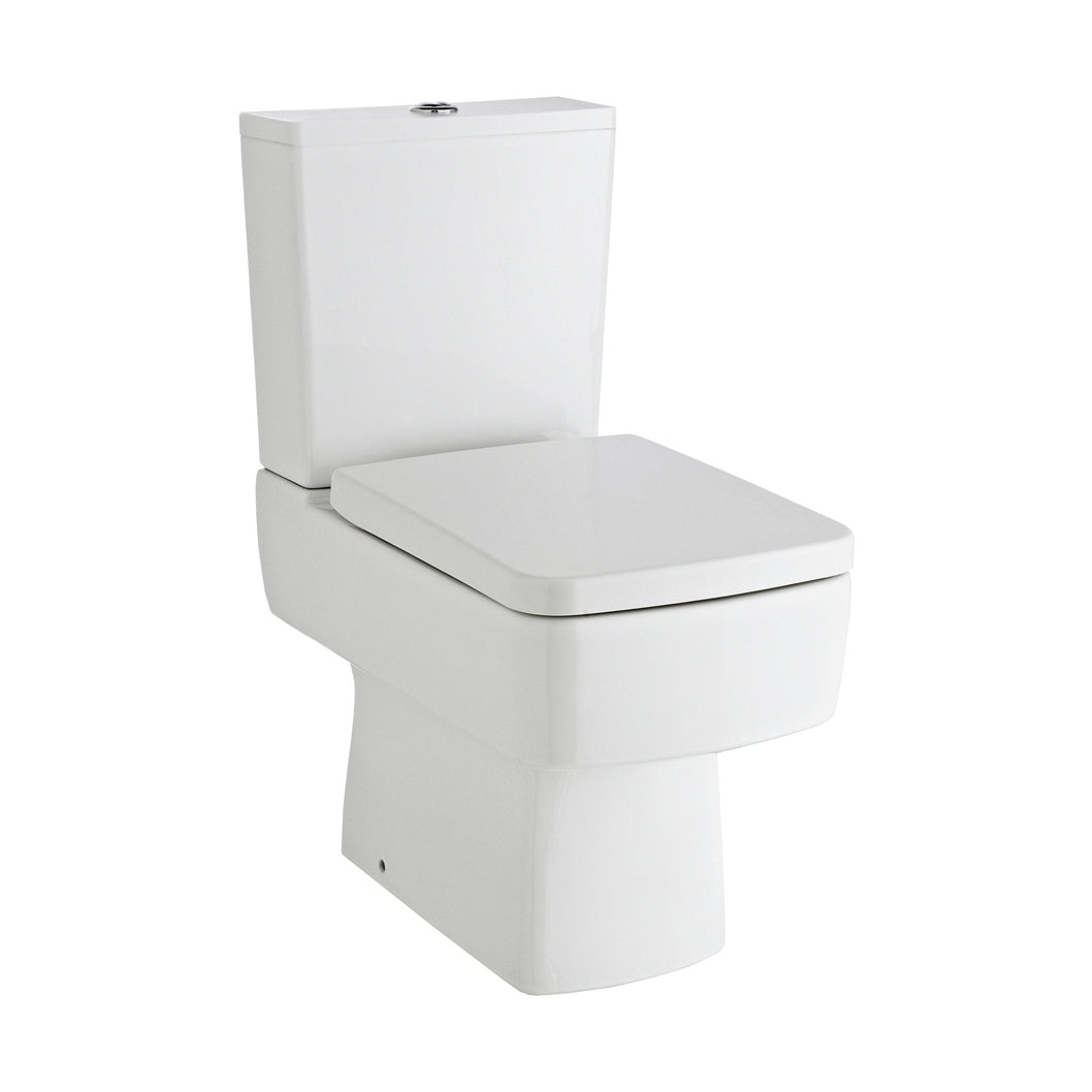 Nuie Bliss Semi Flush To Wall Wc Contemporary White Vitreous China 785x374x610mm - JJ Building Materials