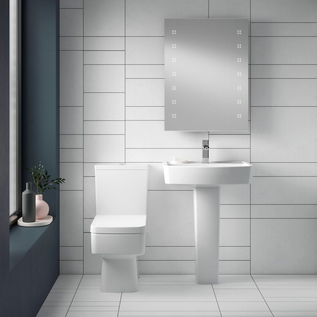 Nuie Bliss Semi Flush To Wall Wc Contemporary White Vitreous China 785x374x610mm - JJ Building Materials
