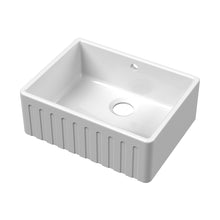Nuie Butler Sink Deco With Overflow 595x450x220 Traditional White Fireclay 220x595x450mm - JJ Building Materials