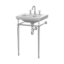 Nuie Carlton 500mm 3th Basin With Traditional Stand White Vitreous China 816x531x442mm - JJ Building Materials