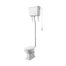 Nuie Carlton High Level Pan, Cistern & Flush Pipe Kit Traditional White Vitreous China 2140x465x625mm - JJ Building Materials