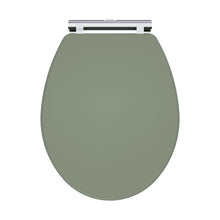 Nuie Classique Soft Close Wooden Toilet Seat Traditional Satin Green MDF Vinyl,zinc Alloy 60x350x451mm - JJ Building Materials